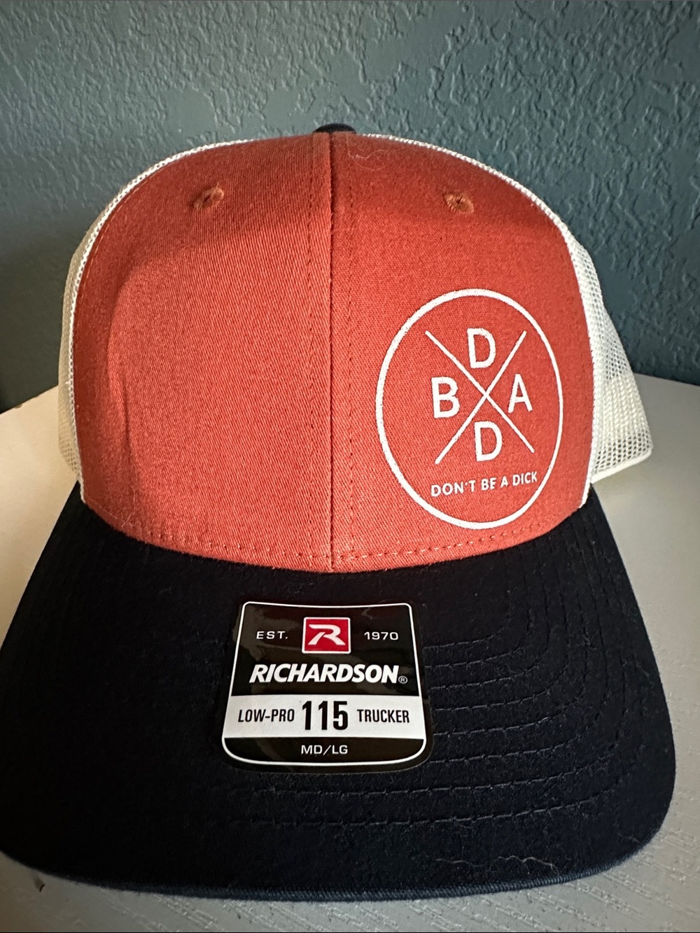 Richardson Don’t Be A Dick Trucker Hat – Rust Front with Black Bill